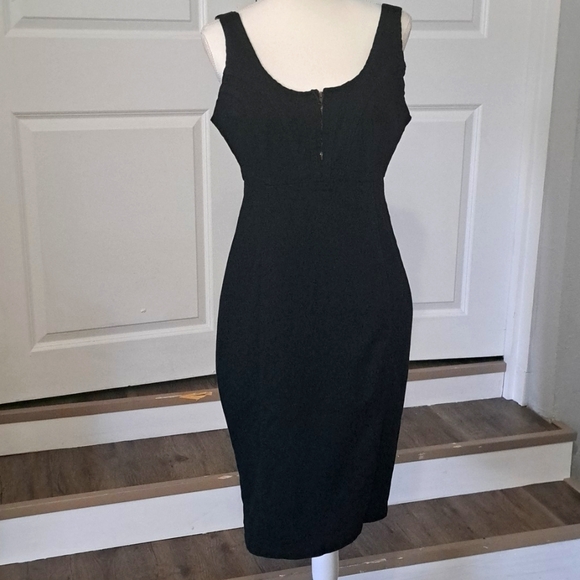 Utcoco Denim Dress Sleeveless Side Slit, Zipper, Bodycon Midi Jean Large NWT - Picture 1 of 11